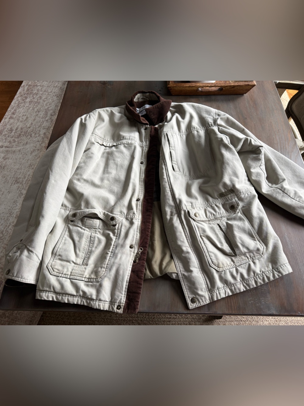 Columbia Men's Two-Tone Beige and Brown Field Jacket